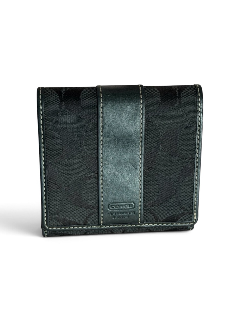COACH ⭐️THROWBACK⭐️ Signature Compact Wallet Black